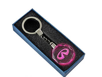 Брелок автомобільний на ключі GF Infiniti з підсвіткою 11 см Прозорий (С051075)