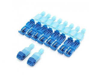Набір клем обтискних із ізоляцією T-подібні 1,5 — 2.5 мм Linco для швидкого монтажу 1000 шт (500 комплектів) синій (5443564557)