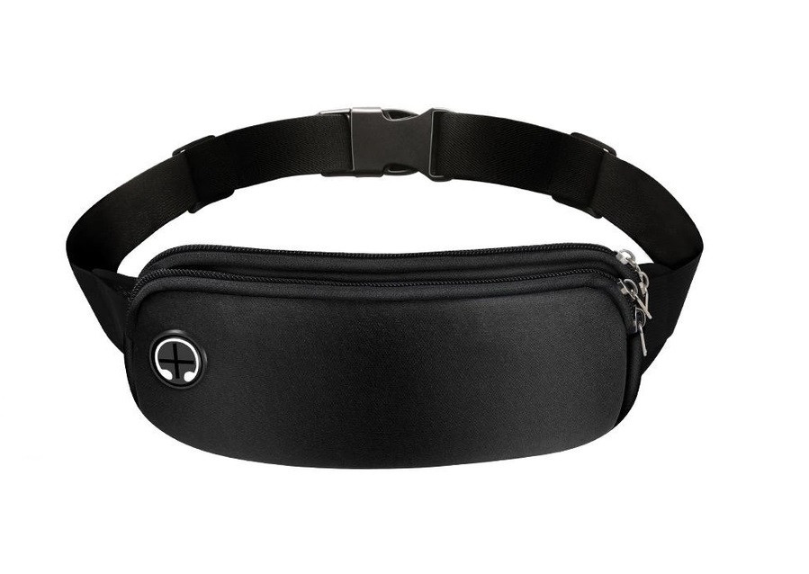 Сумка для бігу з 2 кишенями 22х10 см RunningBag Black (3614562), фото 1