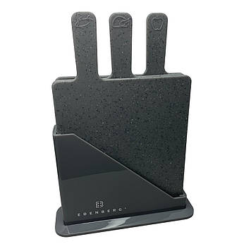 Набір обробних дощок на підставці Edenberg EB-11982 4 предмети Grey