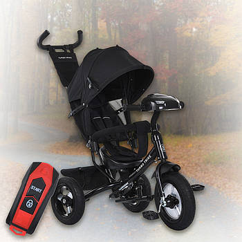 Дитячий триколісний велосипед із регулюванням спинки Turbo Trike MT 1006-1 Чорний