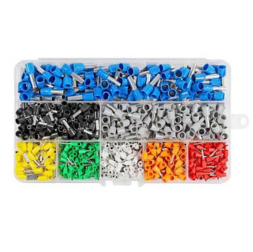 Набір кабельних наконечників-гільзи OIKWL 800 шт кабельні клеми ізольовані для обтискання дротів 0.5-10 мм (R050692)