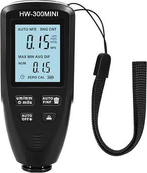 Товщиномір фарби цифровий Icar HW-300 Mini 0 — 2000 мкм Fe і Nfe Чорний (RE050738)