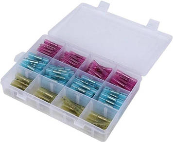 Набір гільз обтискних із термоусадкою PWR для з'єднання дротів 0.5-4.0 мм2 100 шт (NH050761)