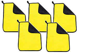 Набір мікрофібри двосторонньої iBlue 40х30 см 10 шт Жовто-сірий (С050524-10)