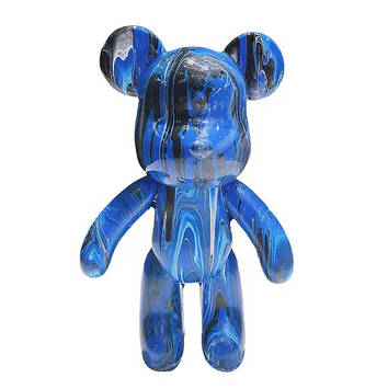 Набір для творчості No Brand Fluid Bear DIY Bearbrick Флюїдний Ведмедик з фарбами 23 см Різнобарвний (2104618542)