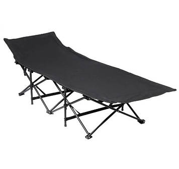 Розкладачка туристична No Brand 190x68x36 см Чорний (2104618599)
