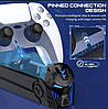 Зарядка для джойстика PS5 BebonCool Док Станція для PlayStation 5 PS5 DualSense/edge на 2 геймпади з LED Чорний, фото 6