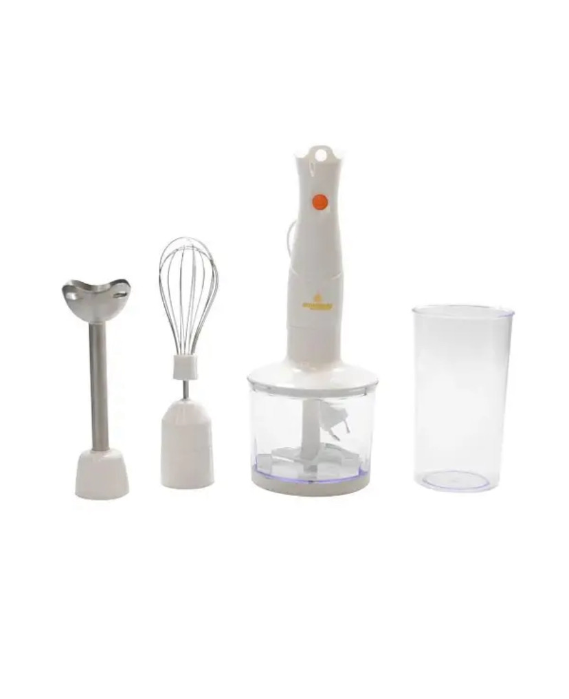 Блендер заглибний з чашею 4в1 300W Crownberg CB-6222 Білий, фото 1