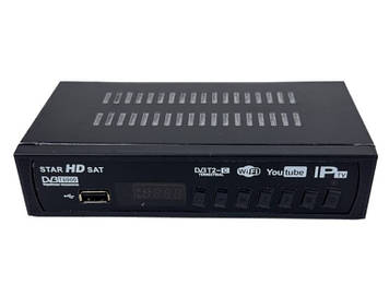 Цифрова приставка No Brand ТВ T8000 T2 Star HD Sat DVB- USB HDMI RCA Чорний (2390000007)