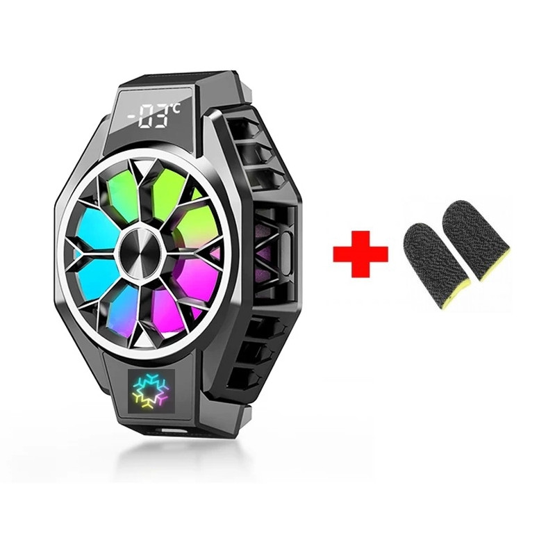 Вентилятор напівпровідниковий Sarafox для смартфона Memo X9 наскрізне заряджання Type-C і напальники, фото 1