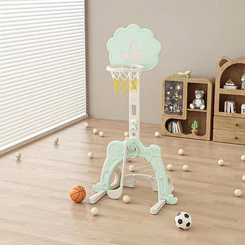 Дитячий спортивний ігровий комплекс Forest Castle Магічний Ліс 3в1 Зелений