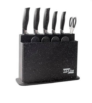 Набір кухонних ножів на підставці Zepline ZP-043 11 предметів