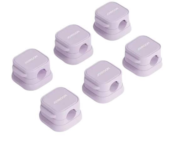 Фіксатор кабелю магнітний Joy 6 шт Purple, фото 1