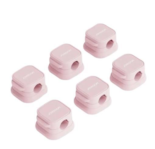 Фіксатор кабелю магнітний Joy 6 шт Pink, фото 1