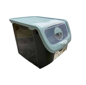 Контейнер для овочів 12 л 23,5х32,5х23,5 см Hobby Life 02 1506 чорний з блакитним