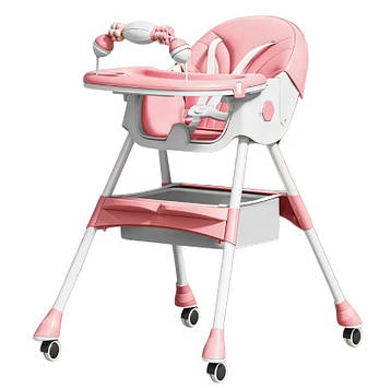 Стільчик-трансформер для годування No Brand F005 94x60x78 см Рожевий (2104618629)
