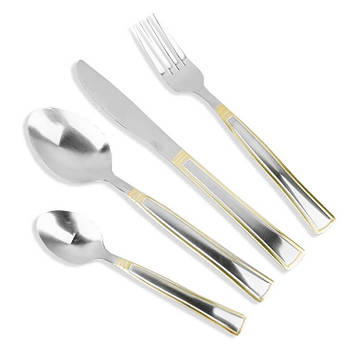 Набір столових приборів Maestro Basic MR1523G 24 предмети Сталевий (2104618639)