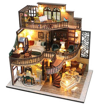 Конструктор-румбокс Diy House Будинок з антикваріатом 25x17x24 см Різнобарвний (2104618652)