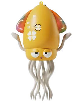 Іграшка No Brand Tummy Time Танцюючий Кальмар 20.7x12.6x7.6 см Жовтий (2104618660)