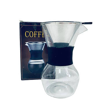 Заварник-кемекс для заварювання кави з фільтром Frico FRU-337 300 мл