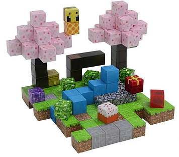 Конструктор No Brand Magnetic Cube Вечірка із сакурами 128 шт Різнобарвний (2104618679)