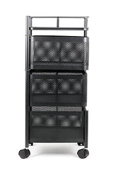 Полиця товарна на колесах A-PLUS 50112 3 яруси Чорний