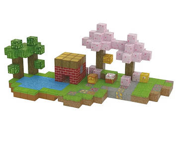 Конструктор No Brand Magnetic Cube Сакура біля озера Ерхай 224 шт Різнобарвний (2104618682)