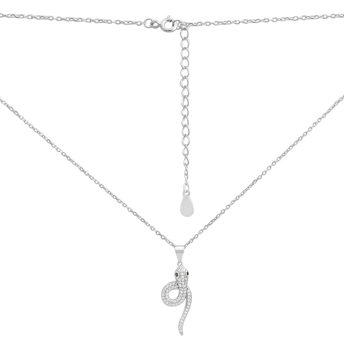 Срібне кольє Високої якості з фіанітами, вага виробу 3,67 г (2185697) 400450 розмір, фото 1