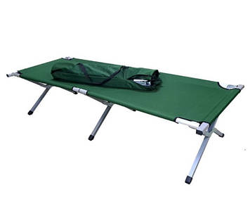 Кемпінгове ліжко-розкладачка No Brand 120 кг 189x60x45 см Зелене (2104618695)