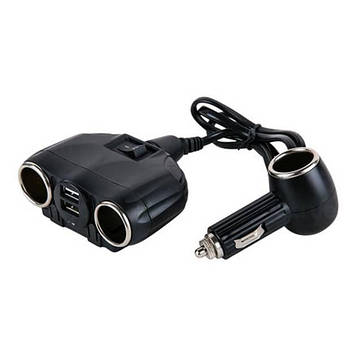 Розгалужувач прикурювача для авто Olesson 1630 на 3 гнізда Чорний 30151365