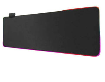 Килимок для миші комп'ютера з rgb підсвіткою Choice 300х800 мм Чорний
