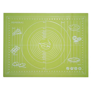 Силіконовий килимок для розкачування тіста Genes 68 х 51,5 см Оливковий HH-668