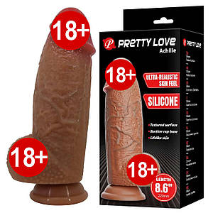 Реалістичний фалоімітатор великий PRETTY LOVE на присосці, 22 х 5.2 см