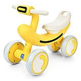 Дитяча каталка-толокар 1.5-3 роки музика світло Bambi M 6239 Жовтий, фото 2
