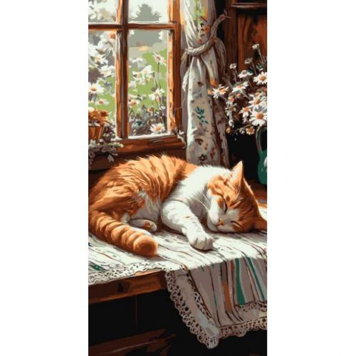 Картина за номерами "Рудий котик" 40*80 см [tsi278532-TSI], фото 1