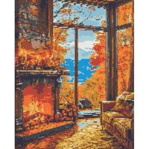Алмазна мозаїка "Тепло осіннього каміну" 40х50 см [tsi278557-TSI], фото 1