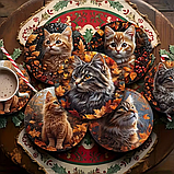 Підставка під чашку Котики 10 см, фото 2