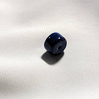 Керамічна намистина синя, 9мм*6мм. Косівська кераміка намистини ручної роботи.