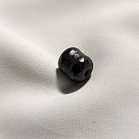 Керамічна намистина темно зелена, 9мм*10мм. Косівська кераміка намистини ручної роботи.