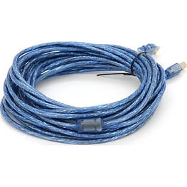 Кабель для принтера USB 2.0 AM/BM 10.0m ferrite blue Voltronic (YT-AM/BM-10TBL) - оригінал