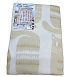 Дитяча ковдра 100х140см в ліжечко з бавовни Ярослав Котики 07/7 бежевий, фото 4