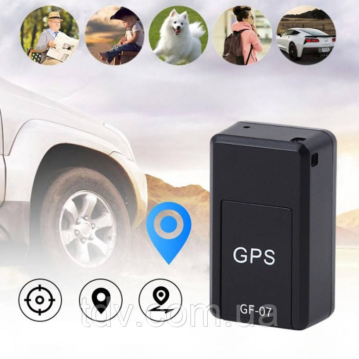 GPS трекер з мікрофоном, датчиком звуку та підтримкою карти пам’яті GF-07, фото 1