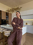 Жіночий домашній теплий махровий костюм, фото 2