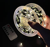 Світлодіодна гірлянда Роса 50 метрів зелений провід, теплий білий, з пультом, на вікно, для дому та на ялинку, водонепроникна, фото 2