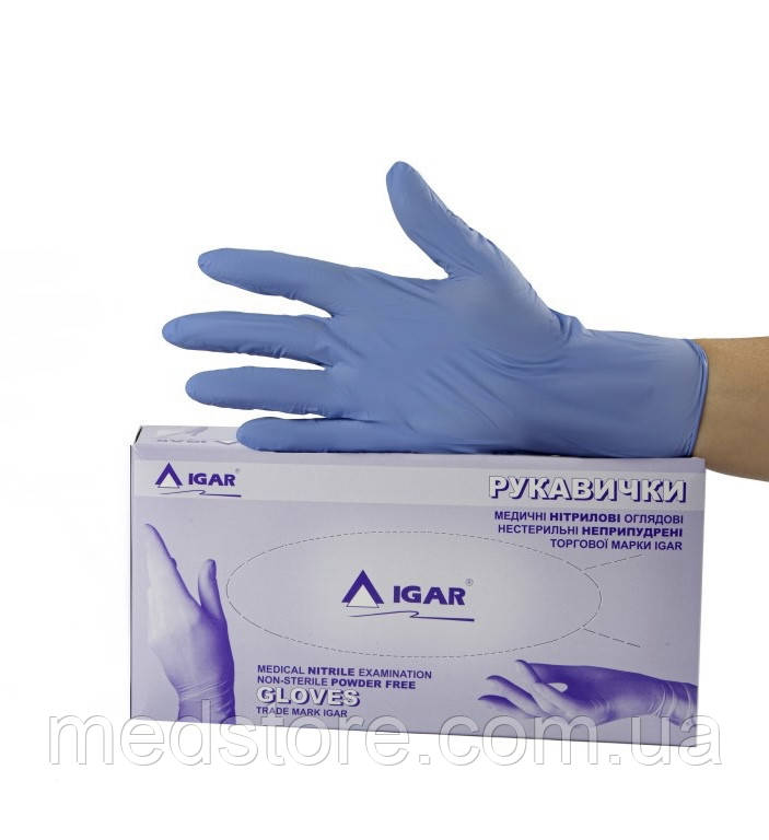 Рукавички нітрилові IGAR, розмір XS, фото 1