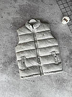 Чоловічий жилет Louis Vuitton Premium Quality. Люксовий, утеплений холлофайбером, білий, вишивка логотипа,