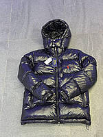 Зимова чорна чоловіча куртка Polo Стильний пуховик Polo чорного кольору з утепленим капюшоном