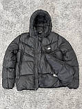 Чоловіча зимова куртка Nike Storm-Fit Стильний пуховик Найк чорного кольору з капюшоном, фото 3
