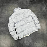 Зимова двостороння сірі чоловіча куртка Nike / Стильний пуховик Найк, фото 2